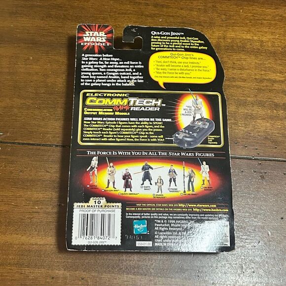 Vintage HASBRO STAR WARS: EPISODE 1 QUI-GON JINN JEDI DUEL Action Figure 1998 - Picture 4 of 5